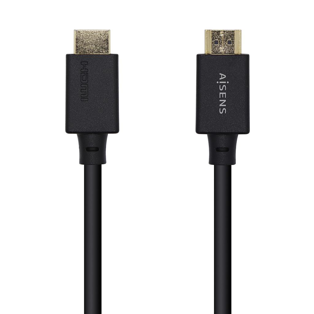 AISENS - CABLE HDMI V2.1 ULTRA ALTA VELOCIDAD / HEC CERTIFICADO 8K@60HZ 48GBPS, A/M-A/M, NEGRO, 3.0M (Ref.A150-0424)