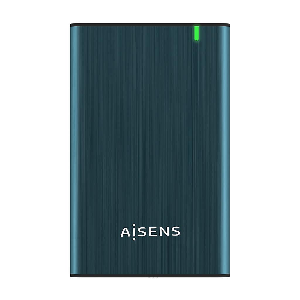 AISENS - CAJA EXTERNA 2,5 ASE-2525BWN 9.5MM SATA A USB 3.0/USB3.1 GEN1, AZUL PACIFICO (Ref.ASE-2525PB)