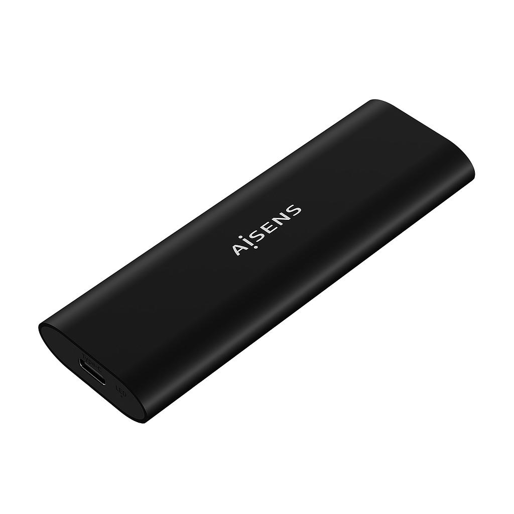 AISENS - CAJA EXTERNA M.2 (NGFF) SATA/NVME A USB3.1 GEN2, NEGRA (Ref.ASM2-014B)
