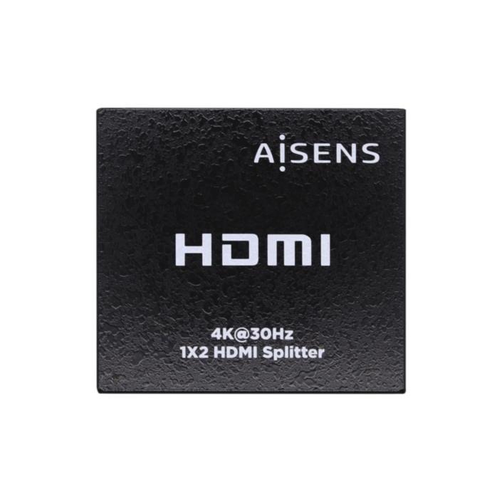 AISENS - HDMI DUPLICADOR 4K@30HZ 1x2 con Alimentacion, NEGRO (Ref.A123-0506)