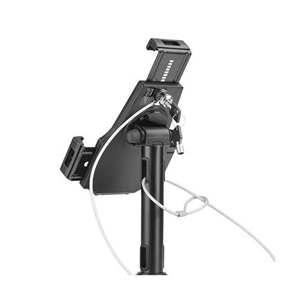 AISENS - SOPORTE DE SOBREMESA ANTIROBO / PARED AJUSTABLE (1 PIVOTE) PARA TABLET, NEGRO (Ref.MS1P02-111)