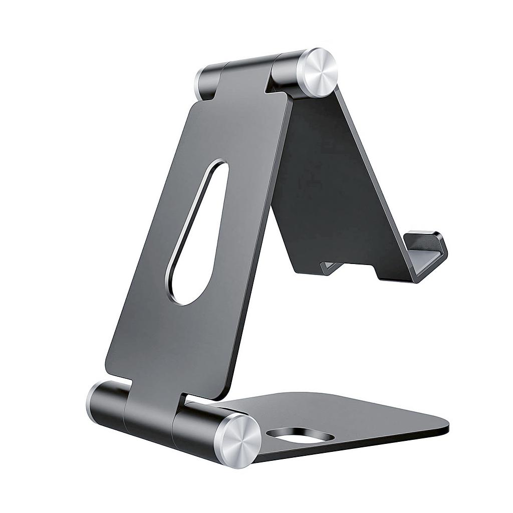 AISENS - SOPORTE DE SOBREMESA TAMAÑO M AJUSTABLE (2 PIVOTES) PARA MOVIL / TABLET, GRIS (Ref.MS2PM-088)