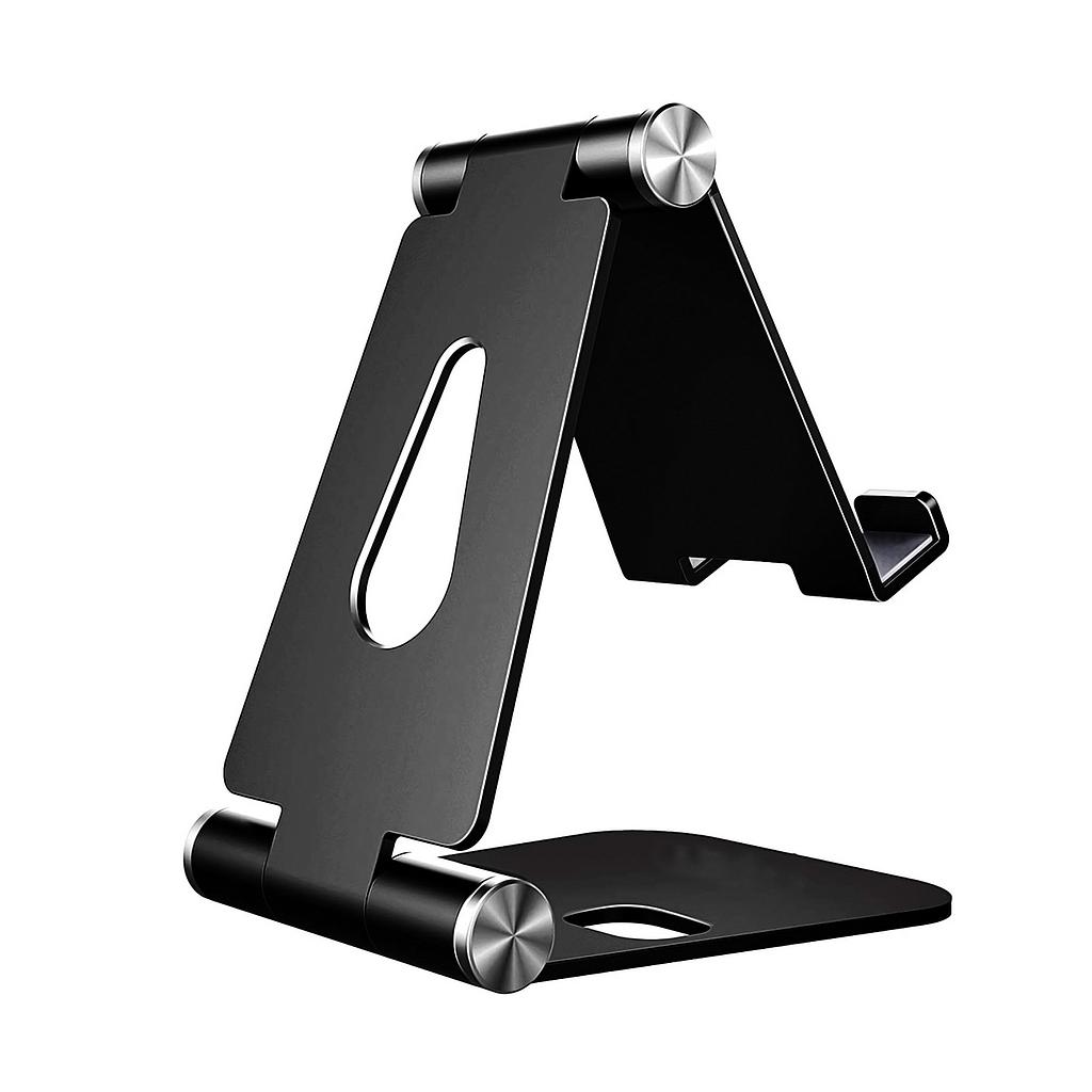 AISENS - SOPORTE DE SOBREMESA TAMAÑO M AJUSTABLE (2 PIVOTES) PARA MOVIL / TABLET, NEGRO (Ref.MS2PM-090)