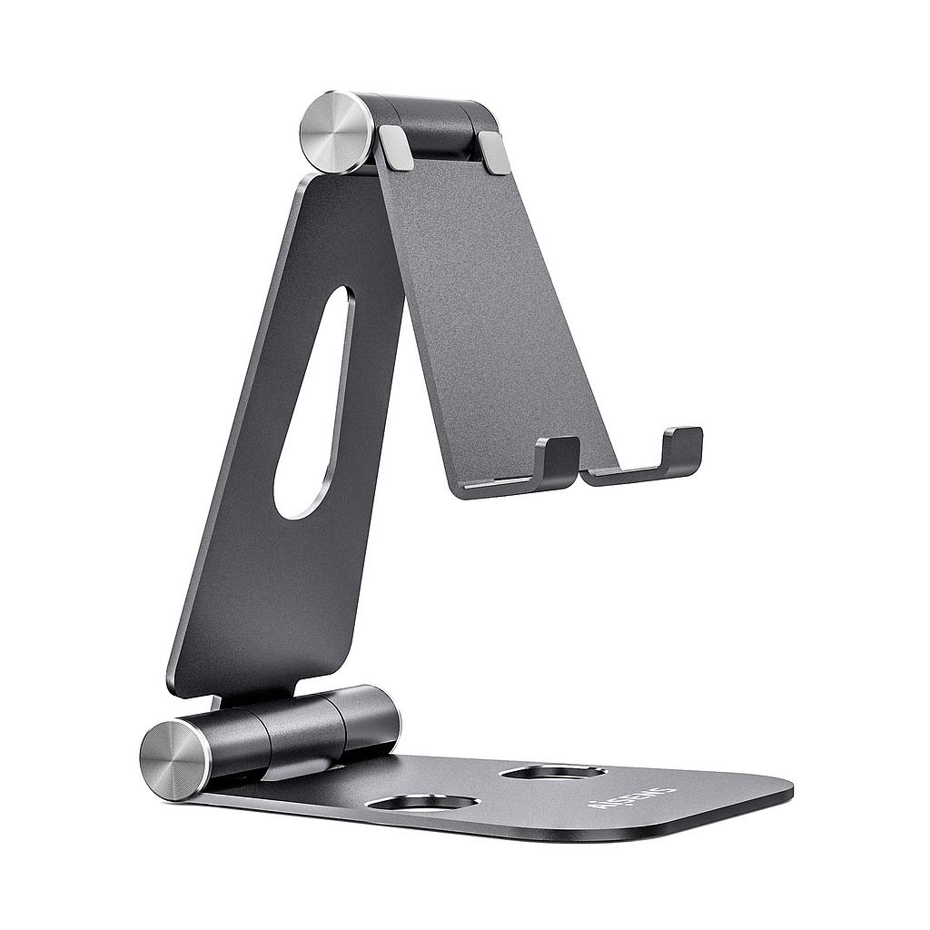 AISENS - SOPORTE DE SOBREMESA TAMAÑO XL AJUSTABLE (2 PIVOTES) PARA MOVIL / TABLET, GRIS (Ref.MS2PXL-094)
