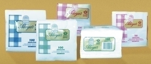 ALOYA´S - SERVILLETA PAPEL 30x30 cm. 1 CAPA BLANCO PAQUETE de 100 (Ref.C09001)