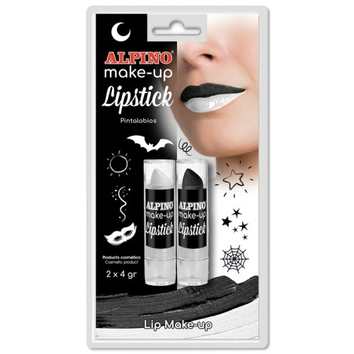 ALPINO - MAQUILLAJE MAKE-UP PINTALABIOS NEGRO&amp;BLANCO BLISTER DE 2 (Ref.DL000179)