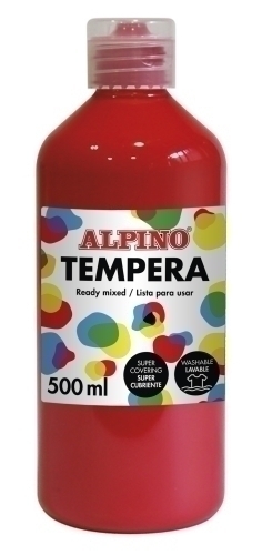 ALPINO - TEMPERA LIQUIDA 500 ml (botella) ROJO (Ref.DM010174)