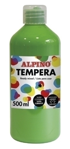 ALPINO - TEMPERA LIQUIDA 500 ml (botella) VERDE CLARO (Ref.DM010178)
