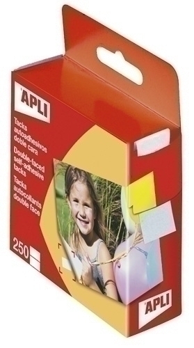 APLI - CINTA ADHESIVA DOBLE CARA TACK de 12x16mm CAJA de 1000 (Ref.114)