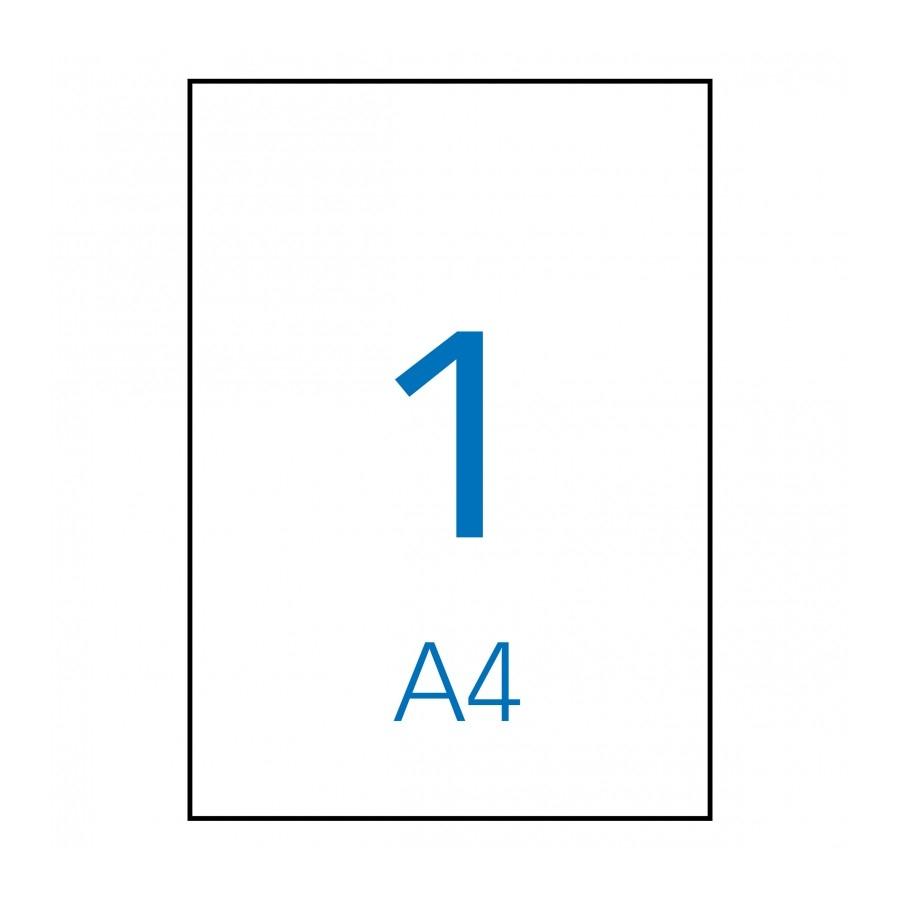 APLI - ETIQUETAS POLIESTER BLANCO PARA IMPRESORA LÁSER Y FOTOCOPIADORAS / 210 X 297 MM / CANTOS RECTOS - 10 HOJAS- (Ref.15187)