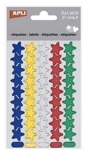 APLI - GOMETS ESTRELLA 5 puntas BOLSA 2h SURTIDO (00) (Ref.737)