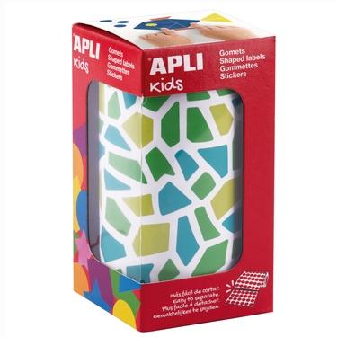 APLI - GOMETS MOSAICOS REMOVIBLES 2460U 30 HOJAS TONOS AZULES SURTIDOS (Ref.19505)