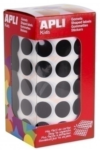 APLI - GOMETS ROLLO 59h CIRCULO Ø 15 mm NEGRO 2.832 uds. () (Ref.11487)