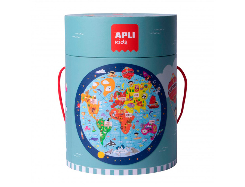 APLI - PUZZLE EDUCATIVO KIDS 48 PIEZAS CIRCULAR MAPAMUNDI (+5 años) (Ref.18201)