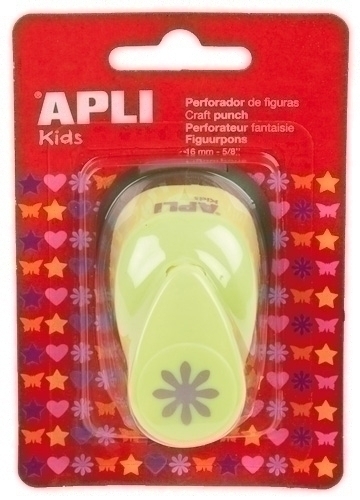 APLI - TALADRO FANTASIA 16 mm FLOR VERDE (Ref.13067)