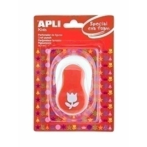 APLI - TALADRO GOMA EVA 25,4 mm TULIPAN ROJO (Ref.13299)