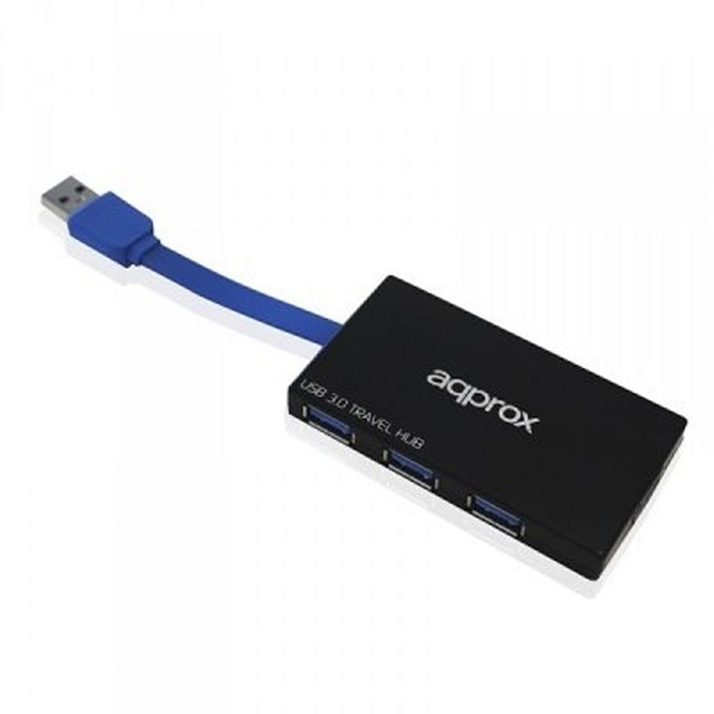 APPROX - APPHT5B Hub 4 Puertos usb 3.0 Negro (Ref.APPHT5BK)