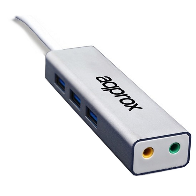 APPROX - ! APPPCIE51 Tarj. Sonido USB 5.1+3X HUB 3.0 (Ref.APPUSB51HUB)