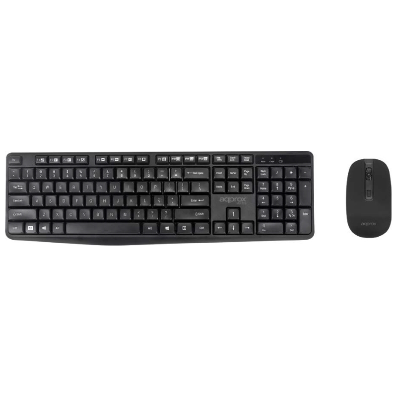 APPROX - ! MK335 Kit Teclado+Ratón 2.4GHZ Negro (Ref.APPMX335)