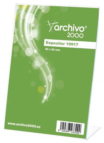 ARCHIVO 2000 - EXPOSITOR SOBREMESA EN FORMA DE L VERTICAL 90X60X30 MM (Ref.10917)