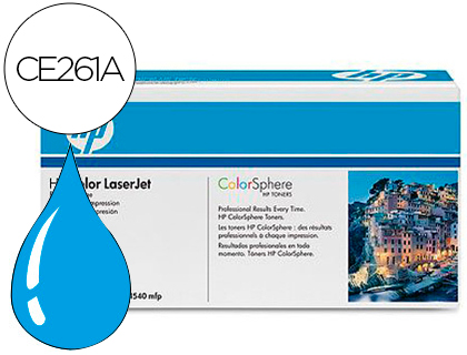 HP ( HEWLETT PACKARD ) - Toner Laser ORIGINALES 648A Cyan (Ref.CE261A)