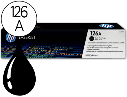 HP ( HEWLETT PACKARD ) - Toner Laser ORIGINALES 126A Negro 1.200pg 969104 (Ref.CE310A)