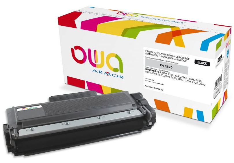 ARMOR - Toner para Brother HL-L2300, 2320, 2340, 2360, 2365, 2380, DCP-L2500, 2520, 2540, 2560, 2700, (Ref.K15738OW)
