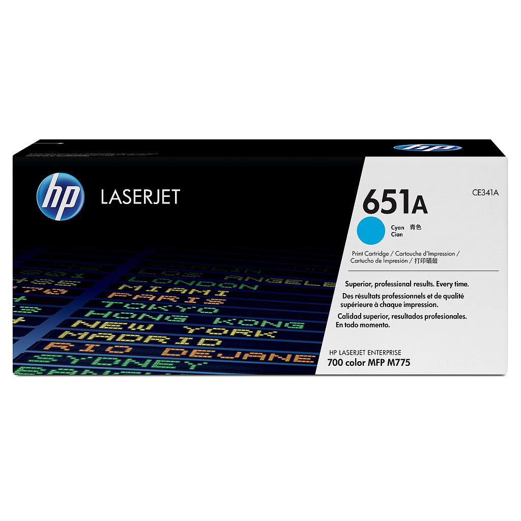 HP ( HEWLETT PACKARD ) - Toner Laser ORIGINALES 651A Cyan (Ref.CE341A)
