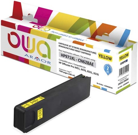 ARMOR - TONER PARA HP Officejet Pro X4xx/X5xx HP 971XL Y (Ref.K20468OW)