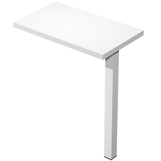 ARTEXPORT - ALA LATERAL MESA VENERE D60 CON 2 PATAS TABLERO 22MM BLANCO (Ref.@68001+3-AFAA0695-AN)