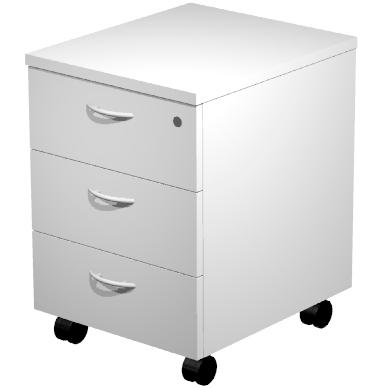 ARTEXPORT - CAJONERA PRESTO 3 CAJONES C/RUEDAS GUÍAS METÁLICAS CERRADURA GRIS -DESMONTADO- (Ref.60021-9)
