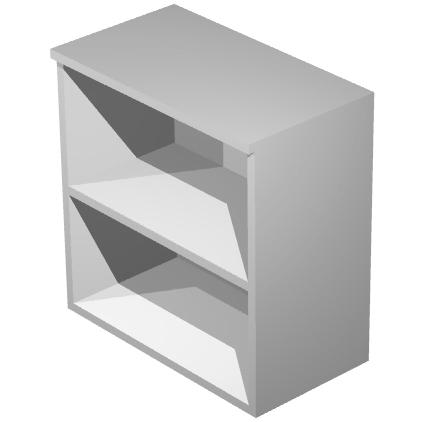 ARTEXPORT - ESTANTERÍA BAJA PRESTO ABIERTA 1 ESTANTE 22MM REGULABLE CON TRASERA GRIS (Ref.030-9)