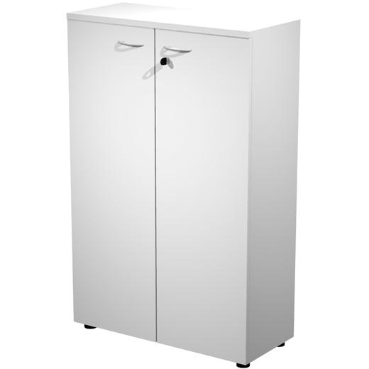 ARTEXPORT - PAREJA DE PUERTAS PARA ESTANTERÍA MEDIA PRESTO 18MM CON CERRADURA BLANCO (Ref.60069M-3)
