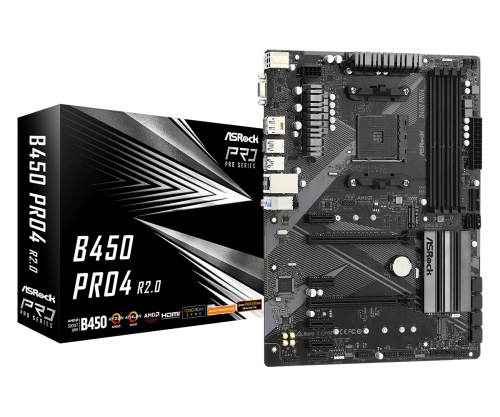 ASROCK - B450 Pro4 R2.0 AMD B450 Zócalo AM4 ATX (Ref.90-MXBEE0-A0UAYZ)