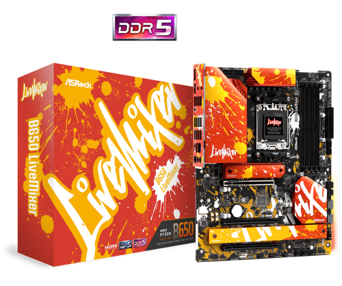 ASROCK - B650 LiveMixer AMD B650 Zócalo AM5 ATX (Ref.90-MXBJ50-A0UAYZ)