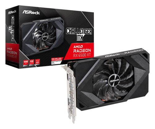ASROCK - Challenger RX 6500 XT ITX 4GB AMD Radeon RX 6500 XT GDDR6 (Ref.90-GA3BZZ-00UANF)