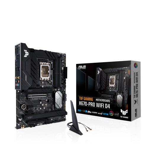 ASUS - TUF GAMING H670-PRO WIFI D4 Intel H670 LGA 1700 ATX (Ref.90MB1900-M0EAY0)