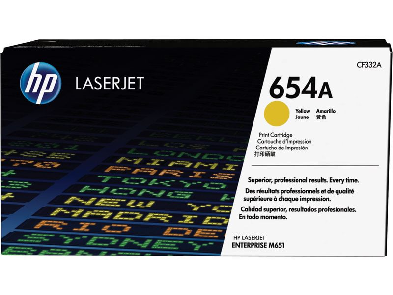 HP ( HEWLETT PACKARD ) - Toner Laser ORIGINALES 654A amarillo (Ref.CF332A)