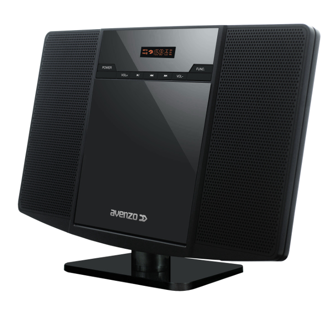 AVENZO - MICRO CADENA AUDIO CD-RADIO-MP3-USB-MICRO SD CON SOPORTE DE MESA O PARED (Ref.AV-6020NG)