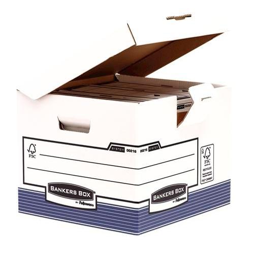 BANKERS BOX - FELLOWES CONTENEDOR DE ARCHIVO CON TAPA FIJA AZUL (Ref.21601)