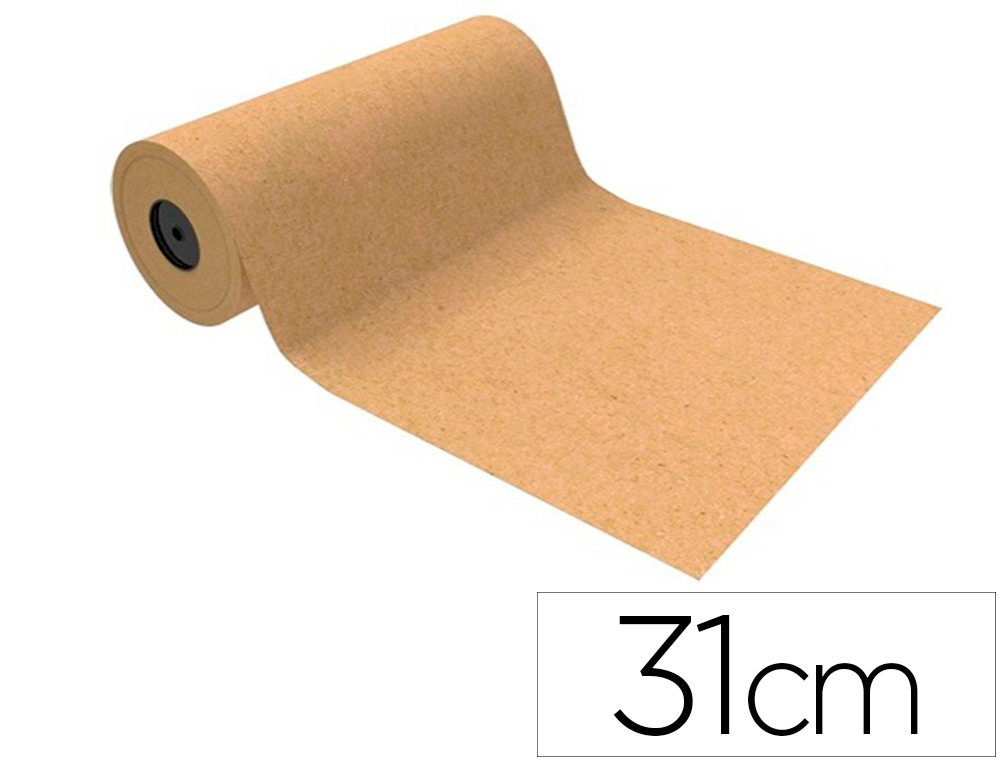 BASIKA - PAPEL DE REGALO KRAFT LISO 80 MT BOBINA 31 CM (Ref.91105010)