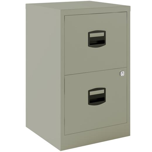 BISLEY - ARCHIVADOR METALICO 2 CAJONES ARCHIVO CARPETAS COLGANTES A4 FONDO 40CM GRIS (Ref.PFA2-V7)