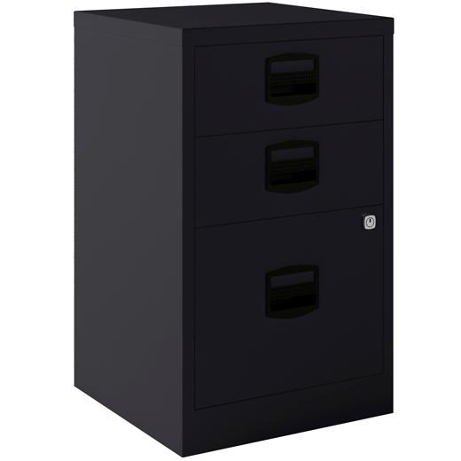 BISLEY - ARCHIVADOR METALICO 2 CAJONES PERSONALES + 1 CAJÓN ARCHIVO A4 FONDO 40CM ANTRACITA (Ref.PFA3-AV1)
