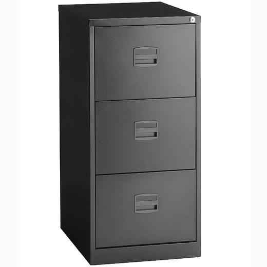 BISLEY - ARCHIVADOR METALICO 3 CAJONES ARCHIVO CARPETAS COLGANTES A4 FONDO 40CM ANTRACITA (Ref.PFA3F-AV1)