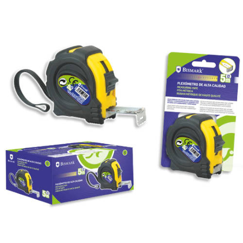 BISMARK - FLEXOMETRO CON CARCASA REFORZADA 5 METROS X 25 MM. (Ref.326131)