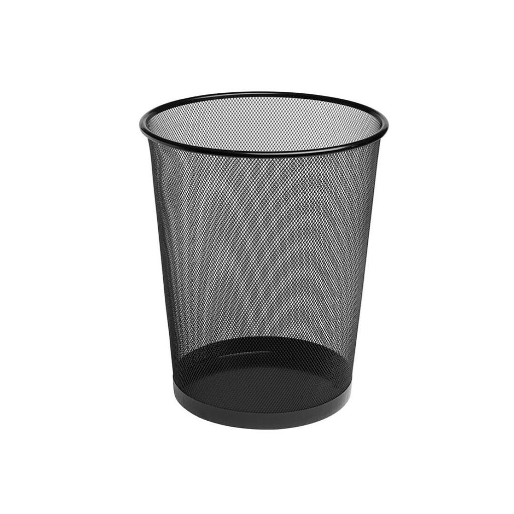 BISMARK - PAPELERA DE REJILLA BASICA ALTA CAPACIDAD 18 LITROS 340X240 MM NEGRO (Ref.324522)