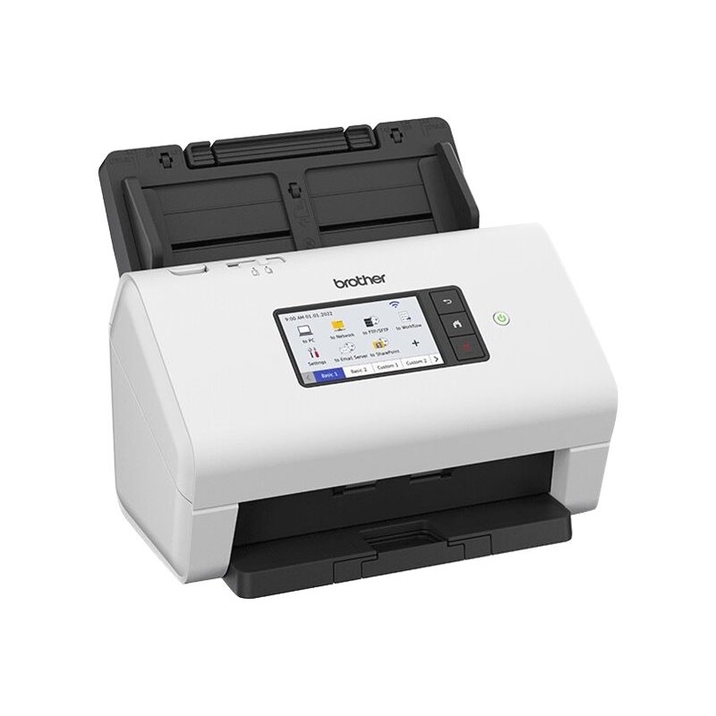 BROTHER - Escaner profesional de alta velocidad a doble cara con pantalla tactil, tarjeta de red, WiFi (Ref.ADS4900W)