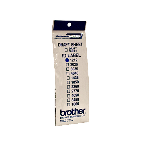 BROTHER - Etiquetas identificadoras 12X12 - bolsa de 12 hojas (Ref.ID1212)