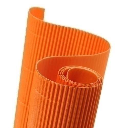CANSON - CARTON ONDULADO 300g ROLLO 0,5x0,7 m NARANJA PAQUETE de 10 (Ref.C200992609)