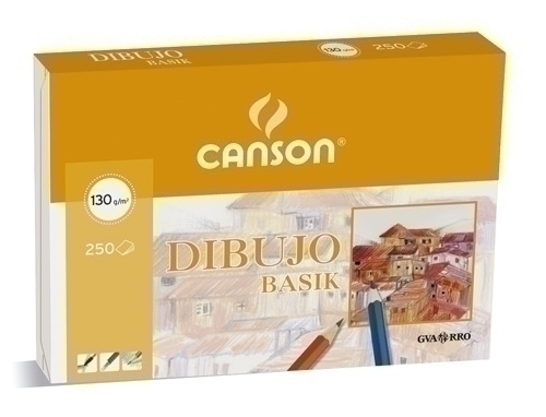 CANSON - LAMINA GUARRO- DIBUJO BASIK 130g A4 con CAJETIN (Ref.C200401576)